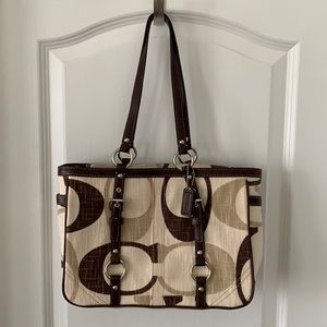 NWOT COACH Factory Rare Mixed Materials Tote